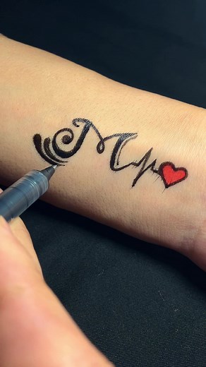 ‏M hand tattoo art #fy #fp #tiktok