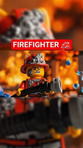 🚒 Lego Firefighter Cat Saves Burning Home! Epic Rescue Action! 🔥 #LegoShorts #legoworld #legolife