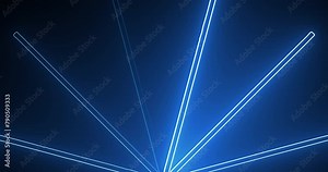Music concert award show glittering festival night light beams in sky animated neon 4K bg. Electronic DJ beats reactive spotlight show glowing nightlife flash lights in black overlay asset. Magic loop