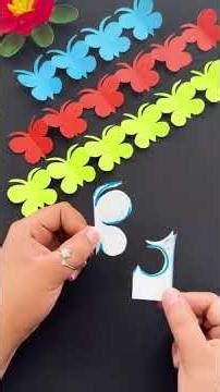 Easy Paper Butterfly Wall Hanging 🦋 | Beautiful DIY Craft Idea | 5 Minute Decoration