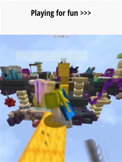 Playing Bedwars Fun in Minecraft