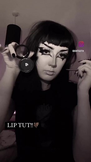 Winter Gothic Lip Tutorial with a Twist | GothBats