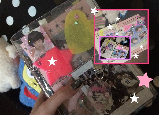 ☆*:.｡. 收集很多可爱的狗宝们…^^｜追星手帐翻翻看｜a6活页本