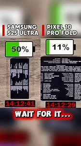 9.1K views · 193 reactions | Samsung Galaxy S25 Ultra VS Google Pixel 10 Pro XL Fold Battery Test Comparison  | Sam Khan | Facebook