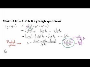 4.2.6 Rayleigh quotient