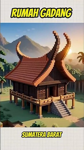 This Minecraft-Style Minangkabau House Will Blow Your Mind! |Voxel Art Indonesia