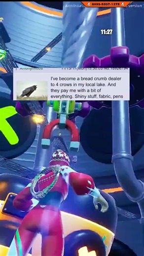 The crow mother hath bread for all to share 🥖