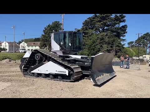 Lumina Moonlander electric bulldozer demonstration in San Francisco
