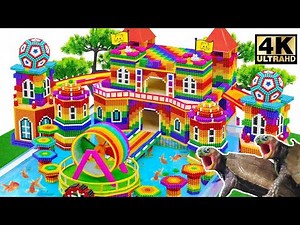 How To Make Futuristic Mansion Has Triple Slides And Infinity Pool For Turtle From Magnet Balls