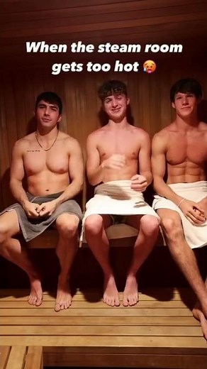 When the steam room at the gym gets too hot 🥵