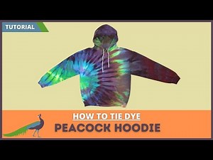 How to Tie Dye - Incline Ice Dye Peacock Pattern Hoodie - Step by Step