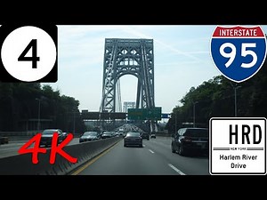 ⁴ᴷ George Washington Bridge (Upper Level) eastbound/inbound (NJ 4 to East Side) [4K VIDEO]