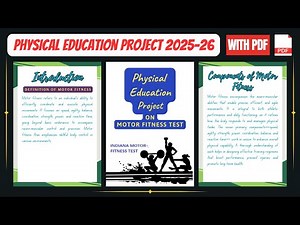 Physical Education Project On Motor Fitness Test For Class 12 CBSE 2025-26