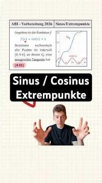 Extrempunkte von Sinus- und Cosinus-Funktionen bestimmen 🥺 #abitur #mathe #schule #schulerfolg