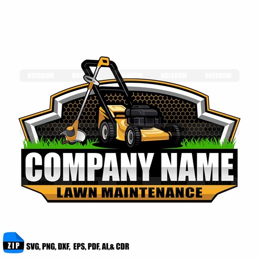 Lawn Maintenance SVG Landscaping Logo Grass Cutting Service Badge Cricut Silhouette Business Emblem Template - Etsy