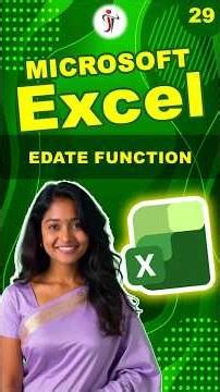 EDATE in Excel #excel #exceltips #exceltips #excelformula