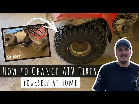 How to Change 4 Wheeler / ATV Tires Yourself at Home | Hickory Roots Homestead