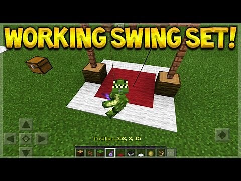 HOW TO MAKE A WORKING SWING SET IN Minecraft Pocket Edition