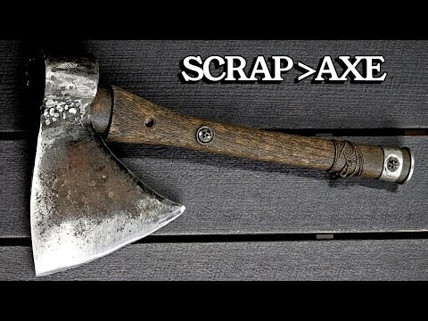 Turning Old Scrap Metal into a Powerful Axe Head | Handmade Axe from Scrap Steel