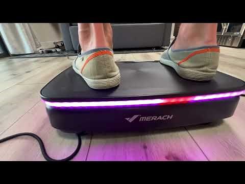 MERACH Vibration Plate Exercise Machine with Light, Bluetooth,Whole Body Workout Power Vibrate