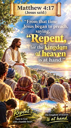 Is it too late to repent? Matthew 4:17 #bible #repentance #jesus