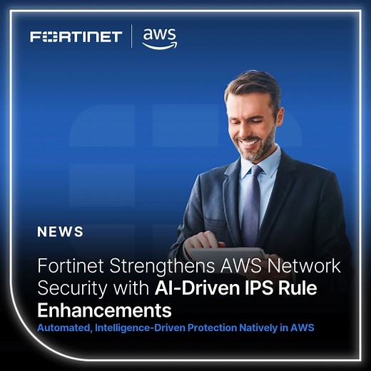 🔒 ☁️ = Stronger #CloudSecurity. We've introduced Managed IPS Rules for Amazon Web Services Network Firewall, enhanced by FortiGuard AI-powered intelligence, providing continuously updated, automated intrusion prevention natively in AWS. Experience a new level of automated cloud protection—delivered at scale. 👉 Learn more: https://ftnt.net/618479WE0 | Fortinet