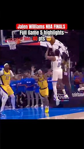 Jalen Williams NBA FINALS Full game 5 highlights #pacers was shook #nba #basketball #nbafinals #jdub