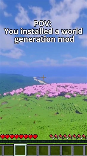 Pov you installed a world generation mod for Minecraft and it's come #minecraftserver #minecraft