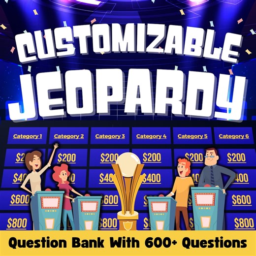 Customizable Jeopardy Powerpoint Template | Host Your Own Game Show | Jeopardy Template | Virtual Game| Party Game | Holiday Game | MAC & PC - Etsy