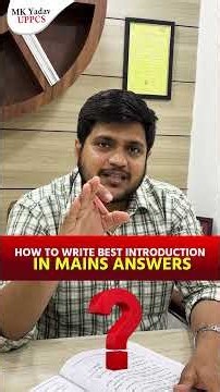 How to write Introduction in Mains? Learn From Topper Answer Copy | Aman Sir #upsc #uppcs2026