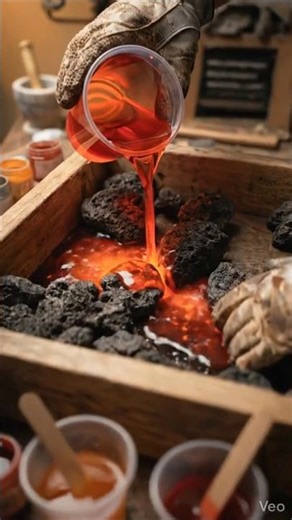 Lava Stone Coffee Table Build 🔥 Satisfying Resin Transformation