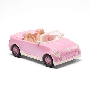 Hey Bestie Rosy Roadster Pink Convertible Toy Car for (5.5-inch) Small Dolls, Toys for Kids 3 Years & Up