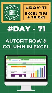 1.3K views | Autofit Row & Column  Learn Microsoft Excel while...