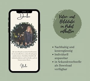 Digital Thanksgiving Card Confirmation / Communion / Youth Consecration | Animated Ecard - Etsy