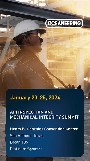 18 reactions | Are you attending the API Inspection and Mechanical Integrity Summit in San Antonio? Join us at booth 105 this month to learn how we can solve your toughest integrity challenges. Learn more: https://events.api.org/2024-inspection-and-mechanical-integrity-summit/ #apiinspectionsummit24 | Oceaneering | Facebook