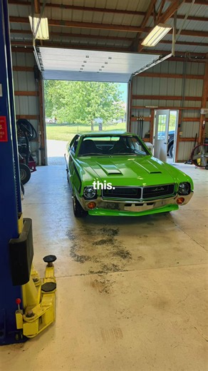 1968 AMC Javelin fully restored. The car was rescued from a salvage yard. #amcjavelin #musclecar #carrestoration #fyp
