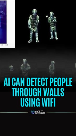 Made To Automate on Instagram: "Artificial intelligence has reached another groundbreaking milestone by using ordinary WiFi routers to detect human presence through walls. What once sounded like science fiction is now becoming a real world application. This advancement shows how invisible signals around us can be transformed into powerful tools through machine learning and data interpretation. The technology works by analyzing disruptions in WiFi signals caused by human movement. AI systems can 