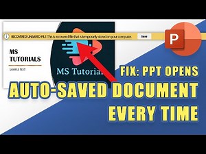 FIX: When PowerPoint Opens "Auto-Saved" or "Recovered Unsaved File" every time