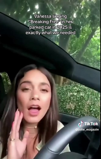 Vanessa Hudgens Sings Breaking Free in Car 2025