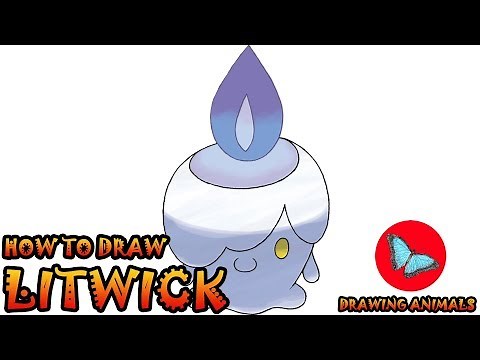 How To Draw Litwick Pokemon | Drawing Animals