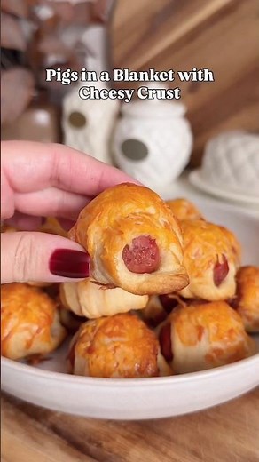 Cheesy Pigs in a Blanket 🌭🧀 | Easy Party Snack Recipe #Shorts
