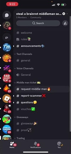 Do you want a trusted discord server with middle man’s? #shorts #stealabrainrot #discord #true