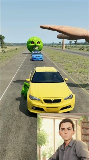 Cars vs Giant Pit Trap 😱 Massive Crash Test | BeamNG.drive #shorts