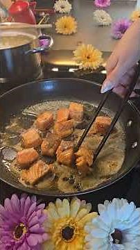 Deliciously Simple: Pan-Fried Salmon Salad That's Bursting with Flavor! #pastatime #cooking #food