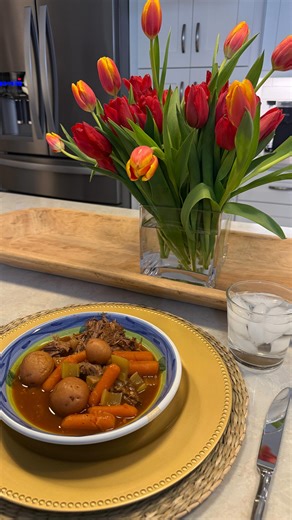The Southern Homebody on Instagram: "One Pot Easy Beef Roast with Vegetables 💗 First take the Beef Bottom Round and make a rub with salt and pepper and place in a large Dutch Oven that has been sprayed with Pam and set aside. In a Sauté Pan with Olive Oil, Salt and Pepper with 1 tbl butter, sauté the items below: 2 tbl Garlic 1 Medium Rough Cut Red Onion 3 Stalks of Rough Cut Celery Once cooked down add: 1 small box (16 oz) Beef Bone Broth 1/2 package of Lipton Beefy Onion Soup Mixture 2 tbl Co