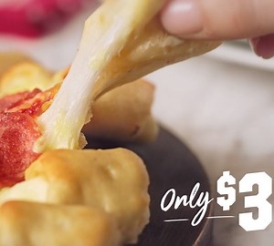 Little bites of happiness 😍 Make your favourite pizza even tastier by swapping out your base to Cheesy Bites for just $3 👌 | Pizza Hut
