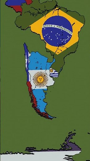 Medium Scale South South America Compilation #brazil #argentina #colombia #maps #flags #minecraft