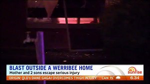 Werribee: Family lucky to escape injury after explosion. Statement: A mother and her two sons were lucky to escape injury after an explosion in Werribee last night. Pol | 7NEWS Melbourne
