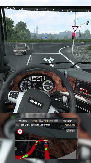 Part-1 Traffic Penalty in Heavy Rain! 🌧️| Euro Truck Simulator 2#shorts
