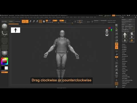 Rotate the Canvas (Roll) - ZBrush